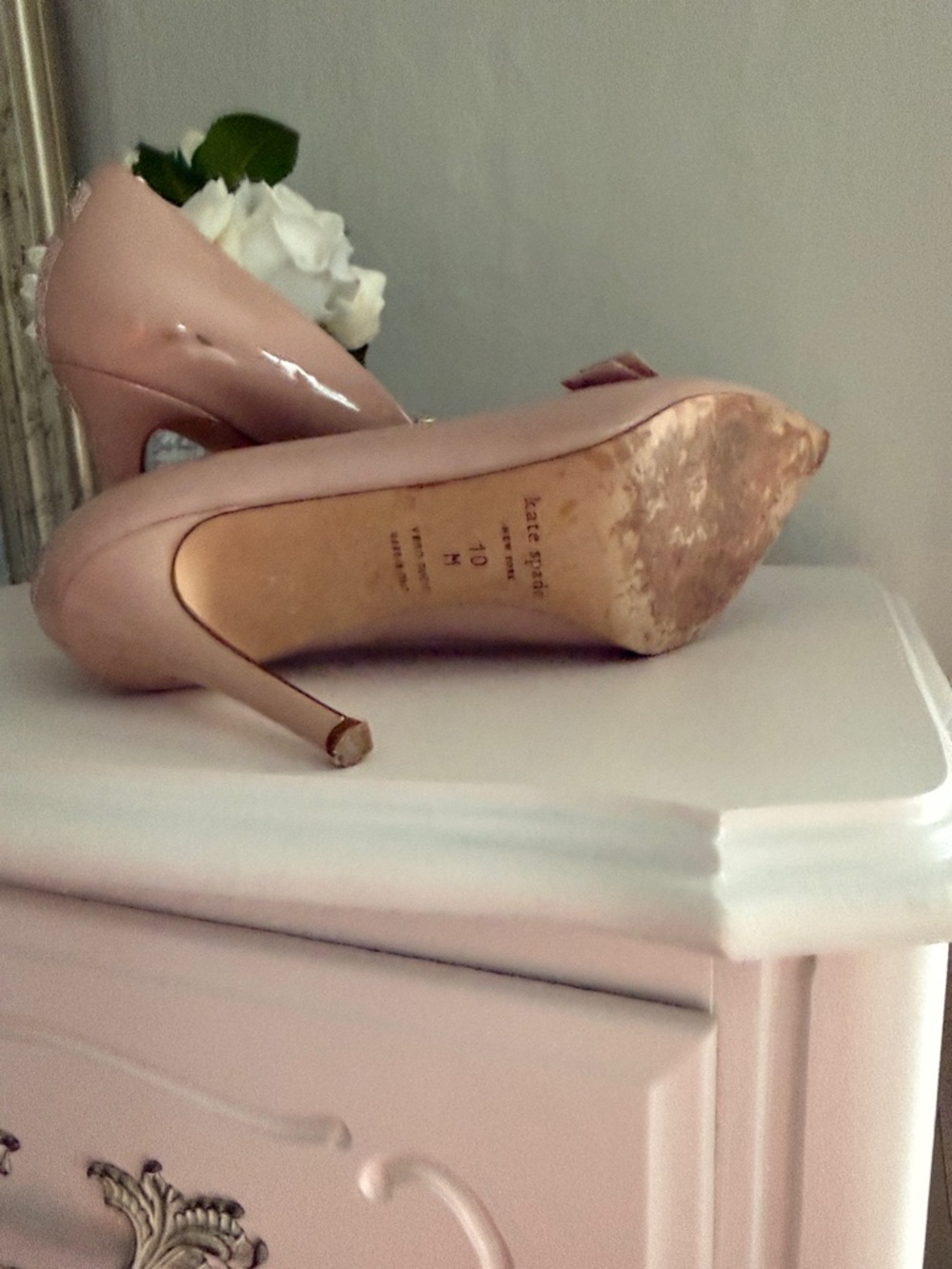 kate spade Pink Patent Pointed-Toe Heels with Bow Accent - Picture 4 of 4